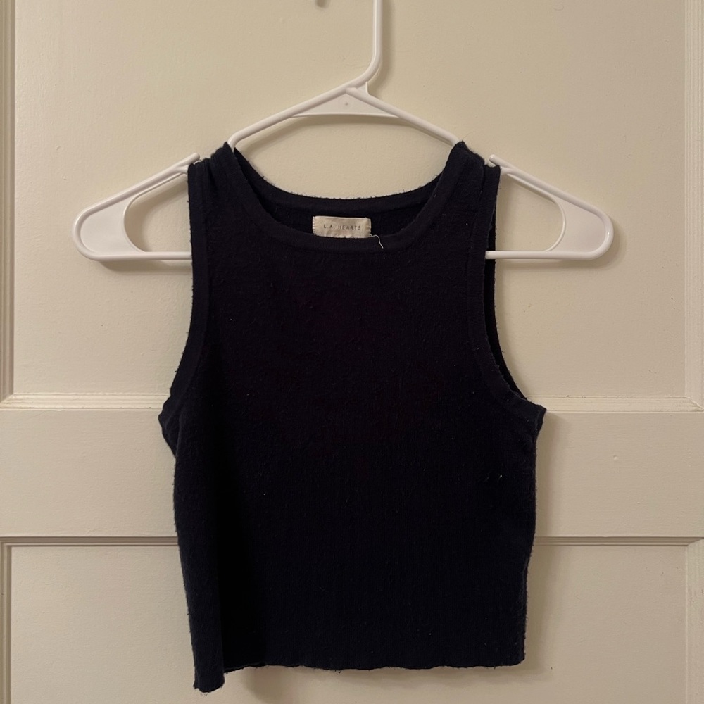 Navy halter top by LA hearts